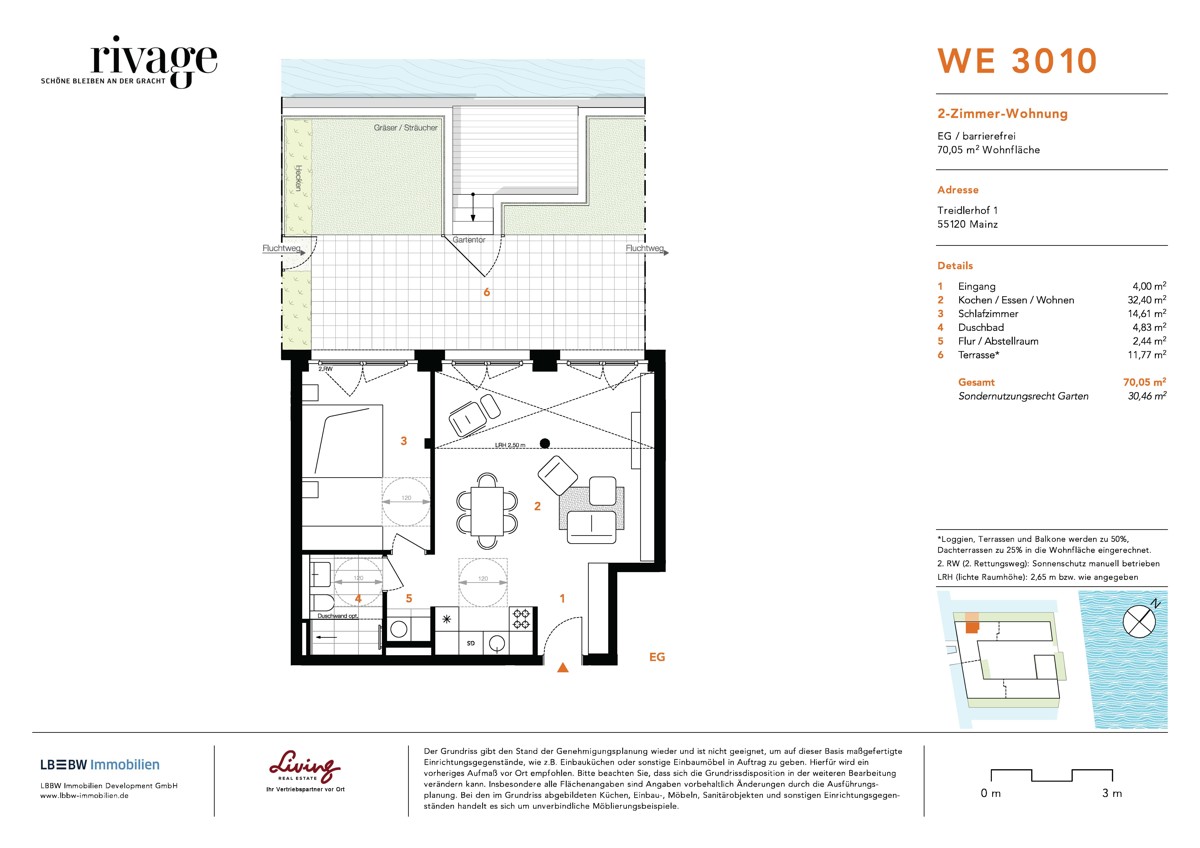 Grundriss WE 3010