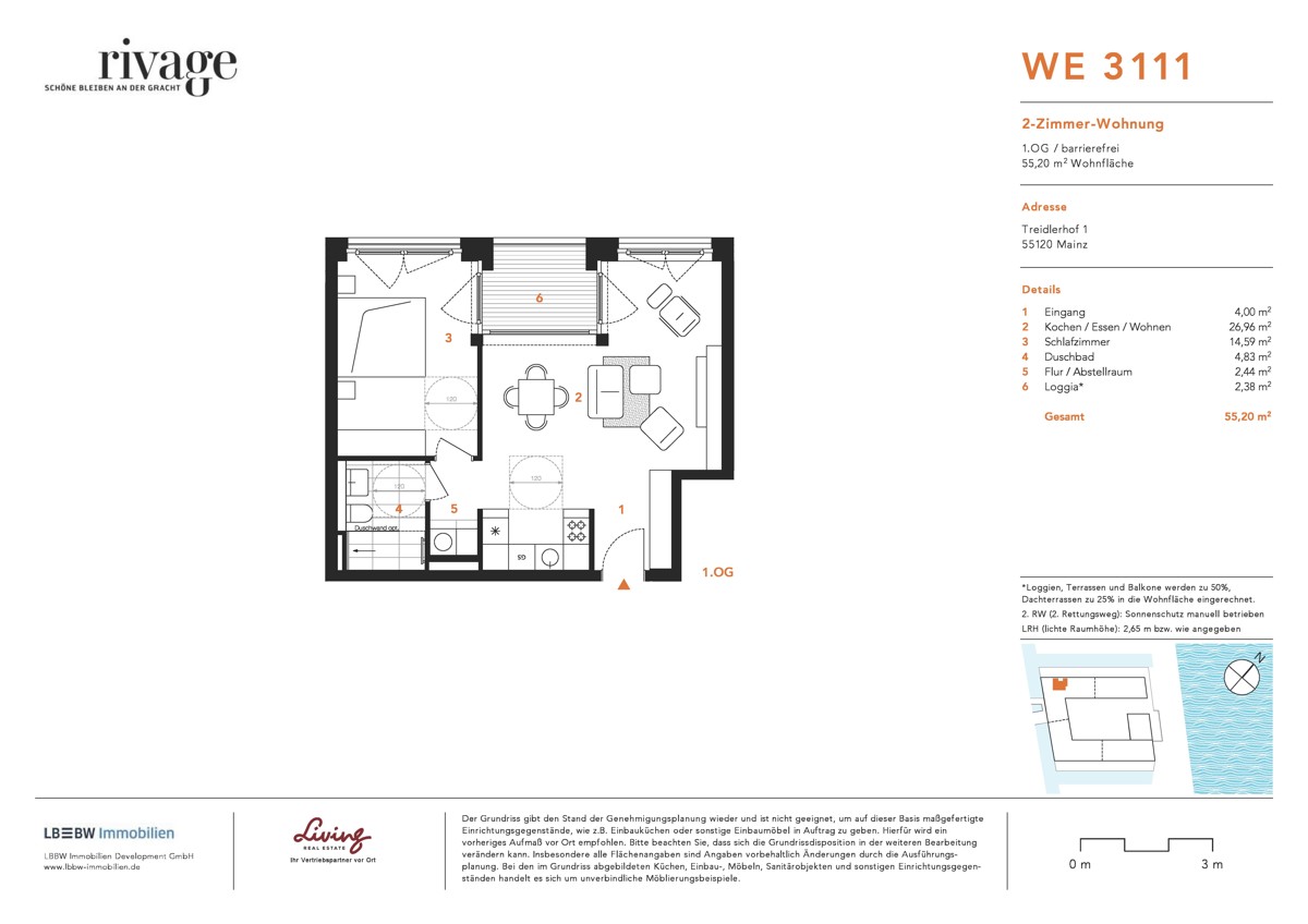 Grundriss WE 3111