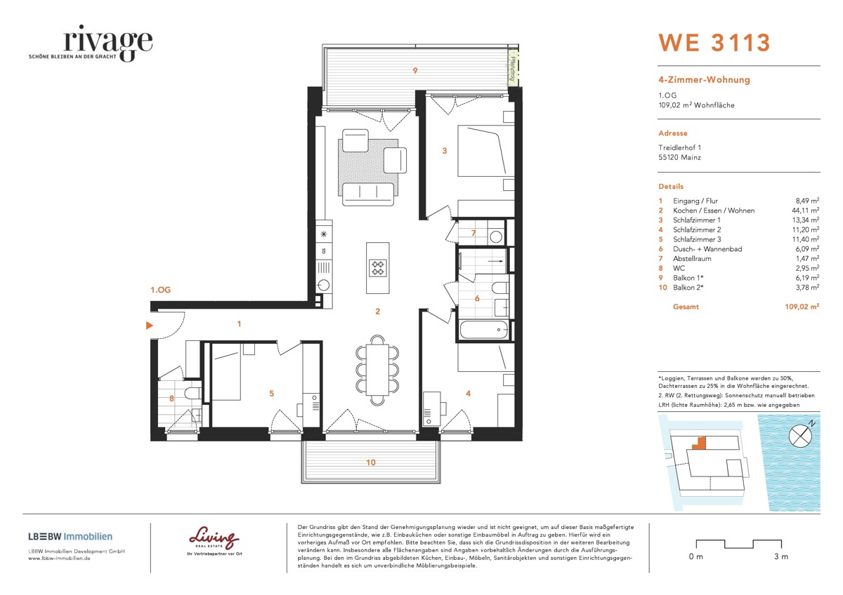 Grundriss WE 3113