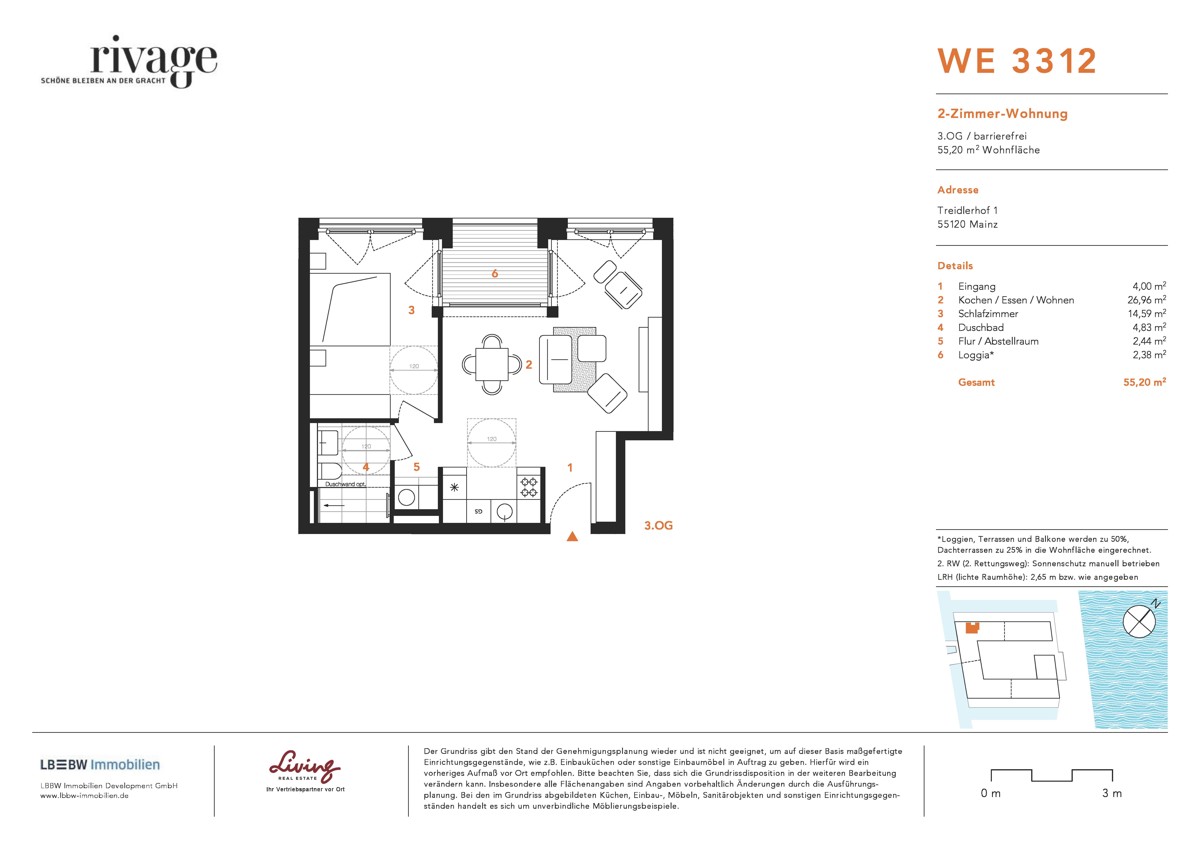 Grundriss WE 3312
