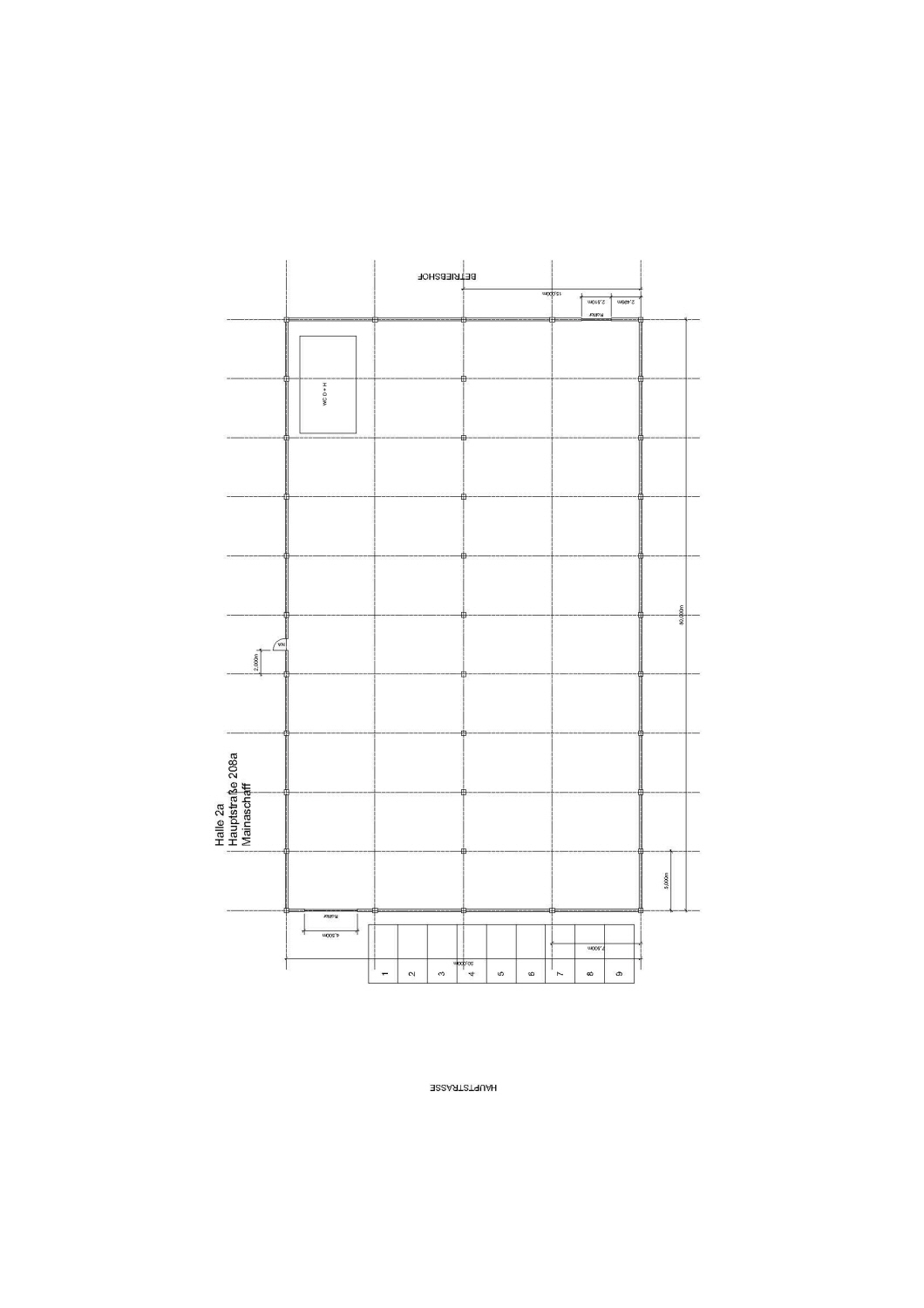 Grundriss - Halle Hsnr. 208a