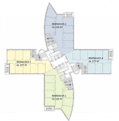 Grundriss 2. - 9.OG