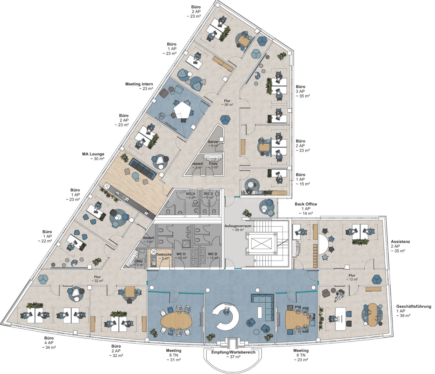 Musterplanung 1. OG