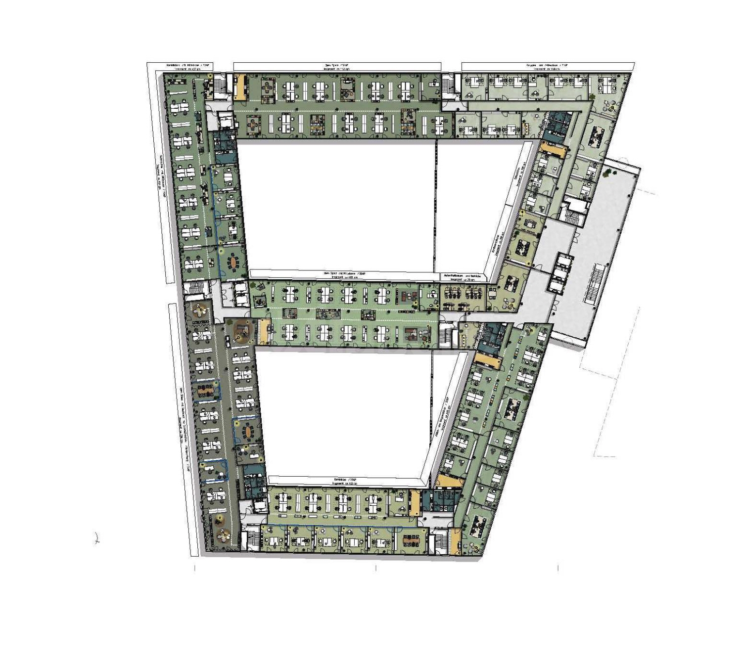Regelgrundriss Gruppenbüros