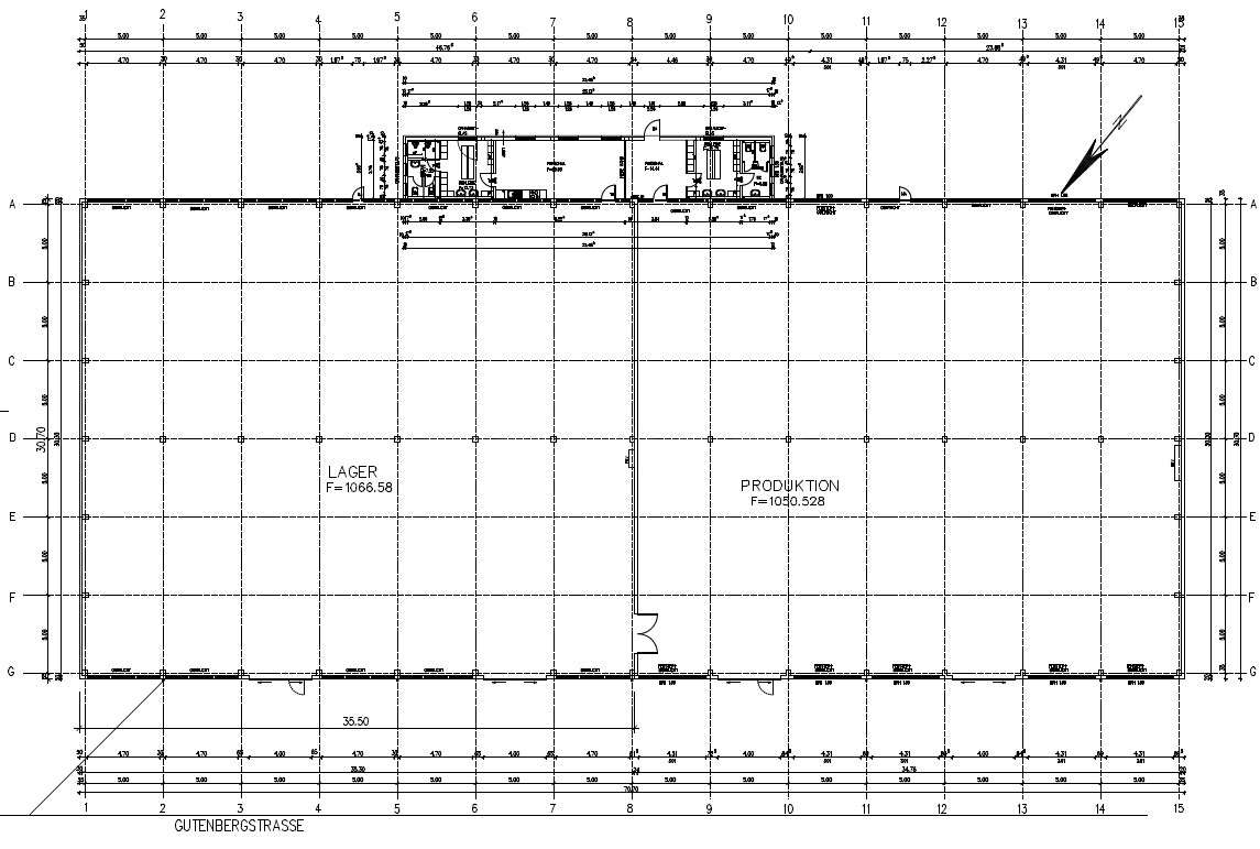 Grundriss Halle 5