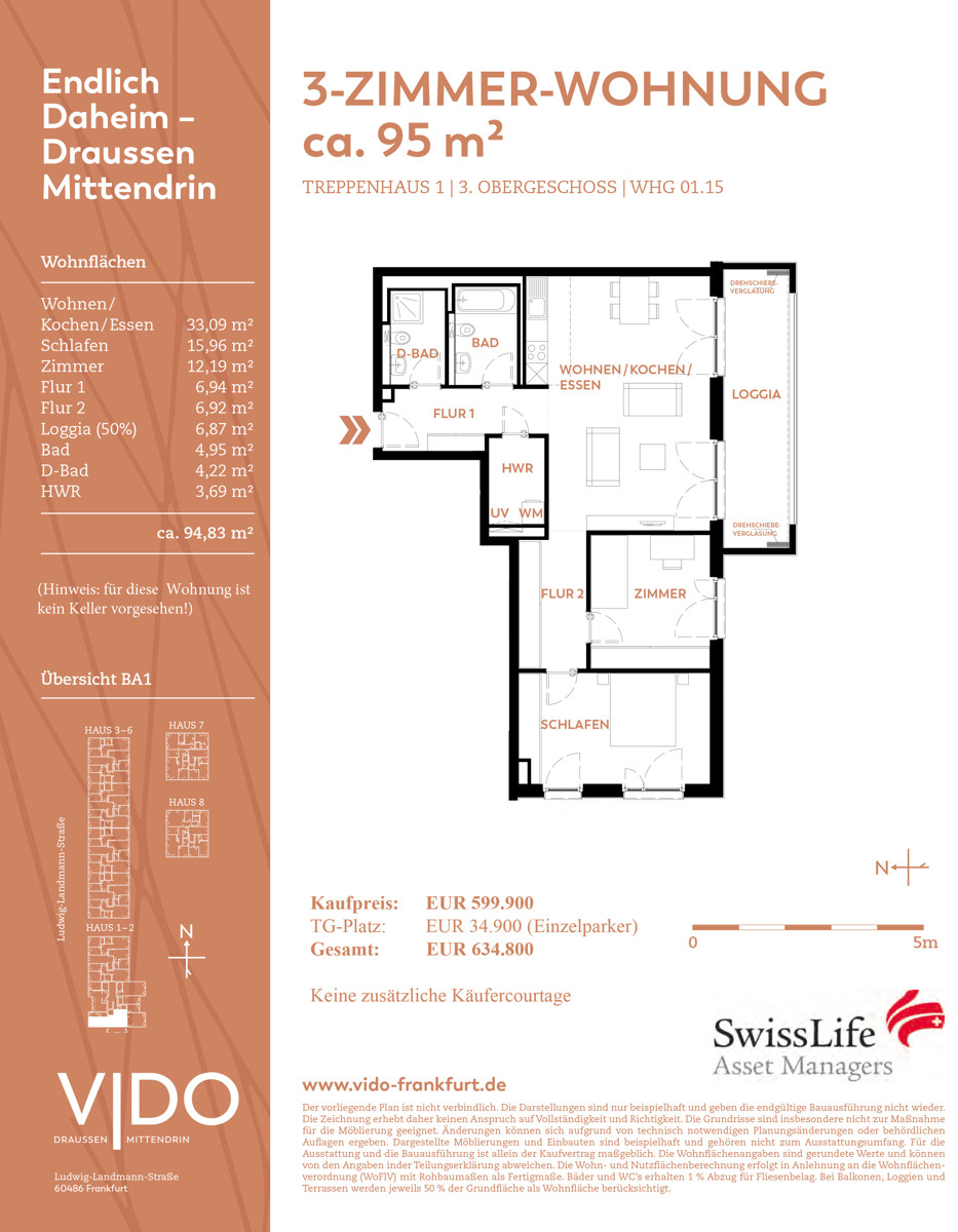 1.15 Grundriss 3-Zimmer