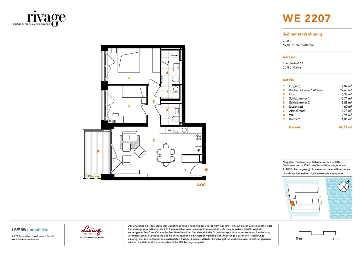 Grundriss WE 2207