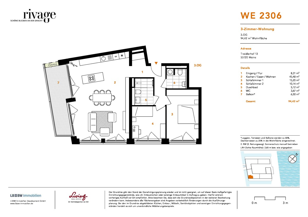Grundriss WE 2306