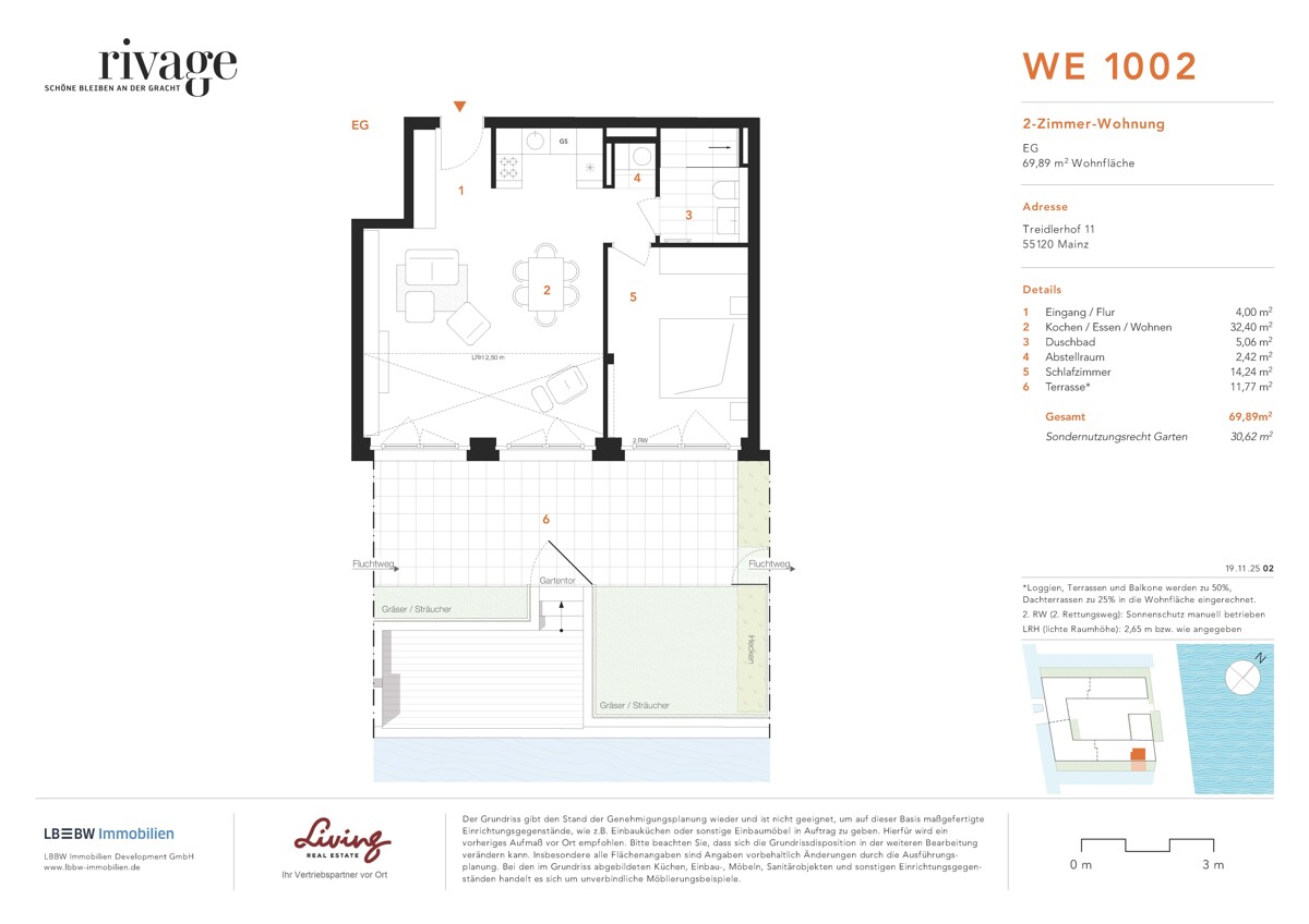 Grundriss WE 1002 Rivage
