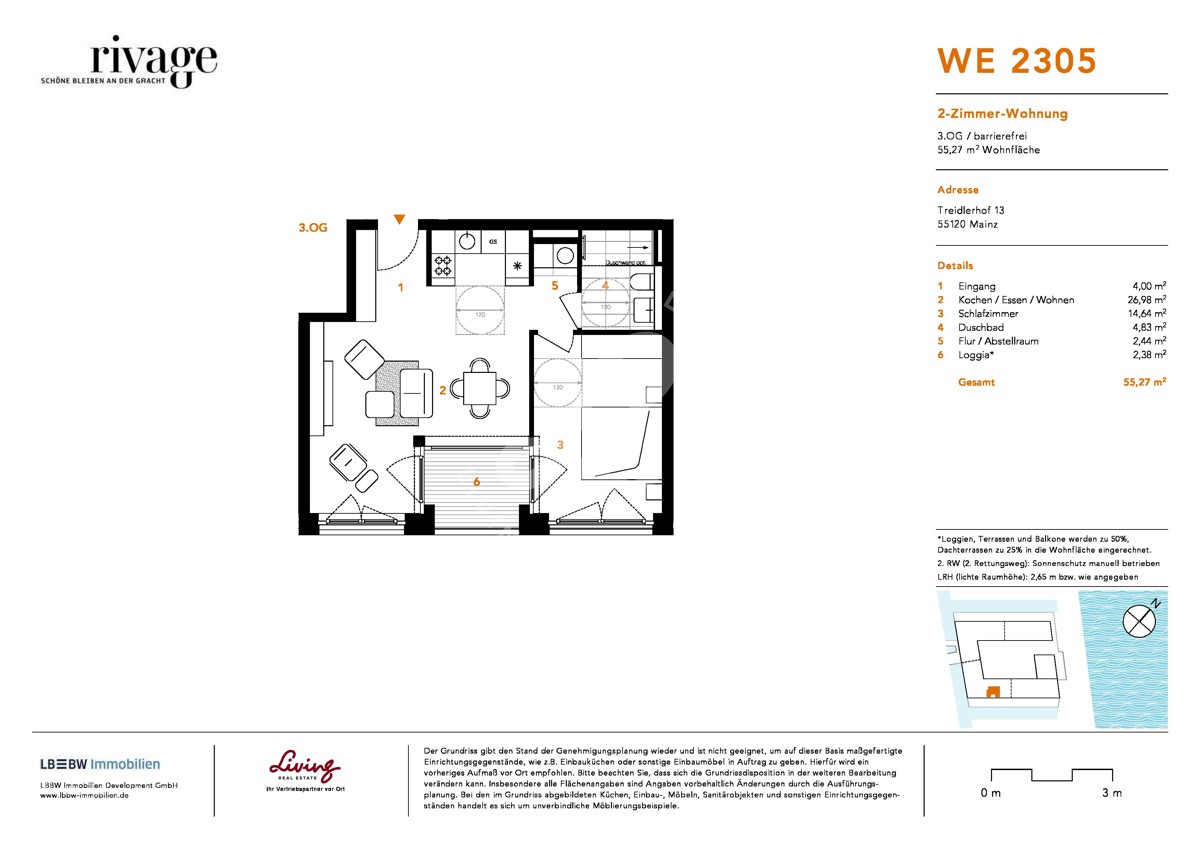 Grundriss WE 2305
